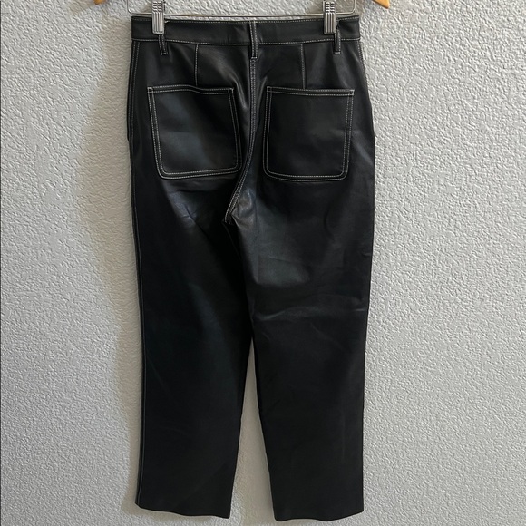 Aritzia Wilfred Free Lucy Pant (Black/Birch) Vegan Leather Size 2 - Picture 6 of 9